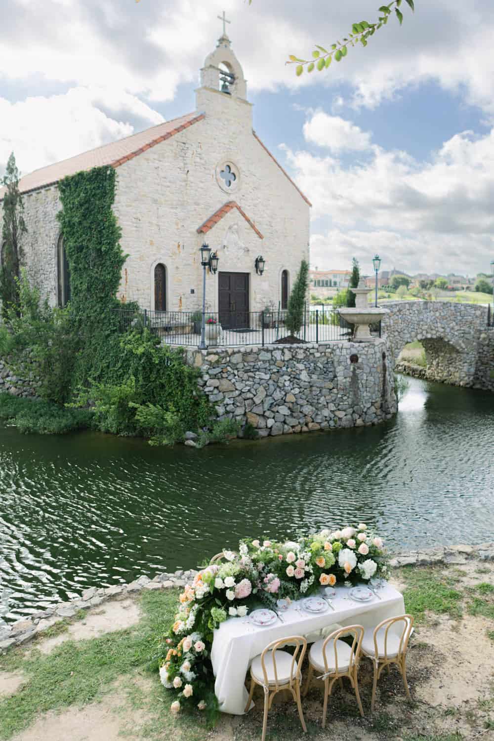 Beautiful floral arrangement for outdoor wedding at Simply Blessed Flowers.