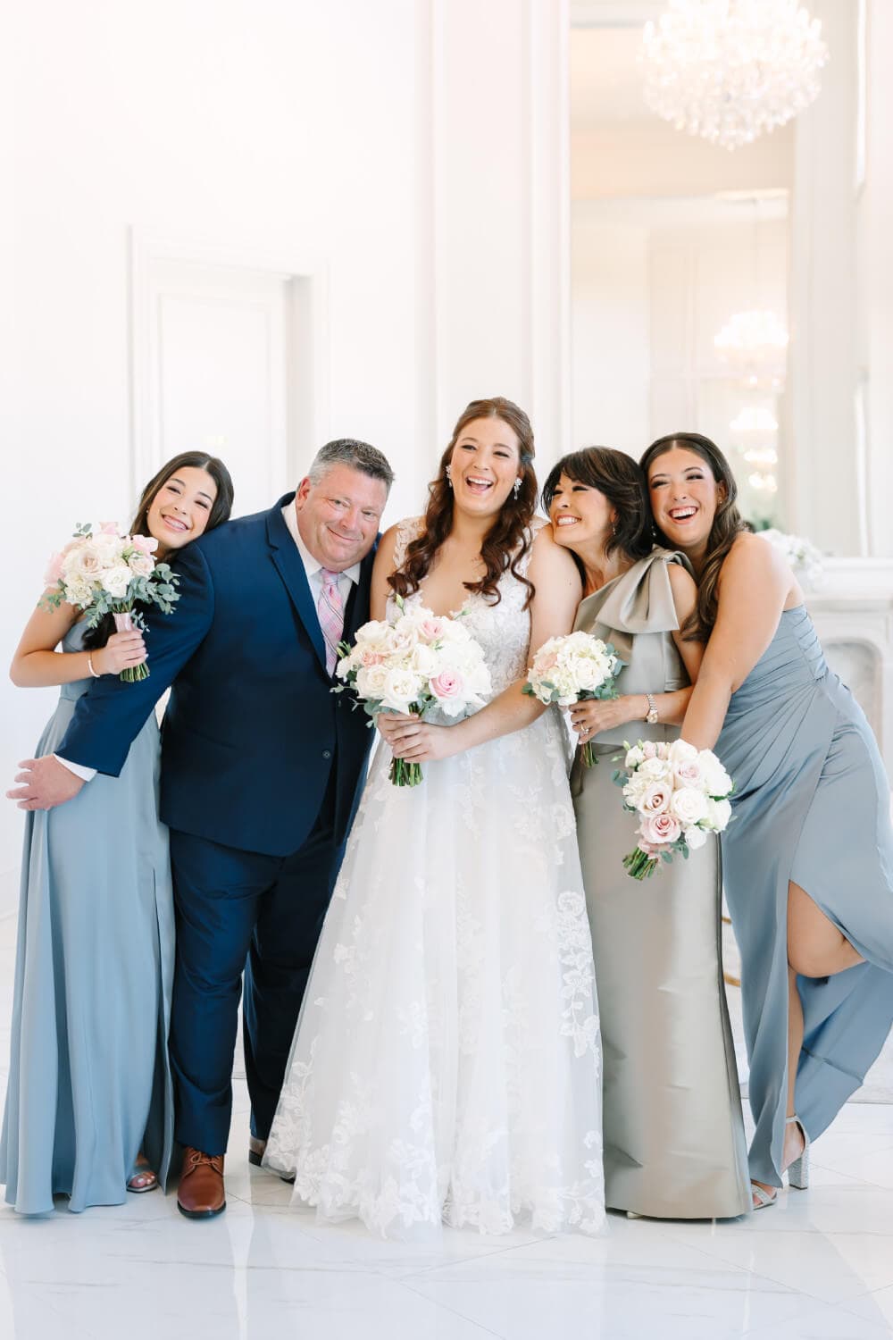 Beautiful bridal bouquet with fresh flowers for a wedding.