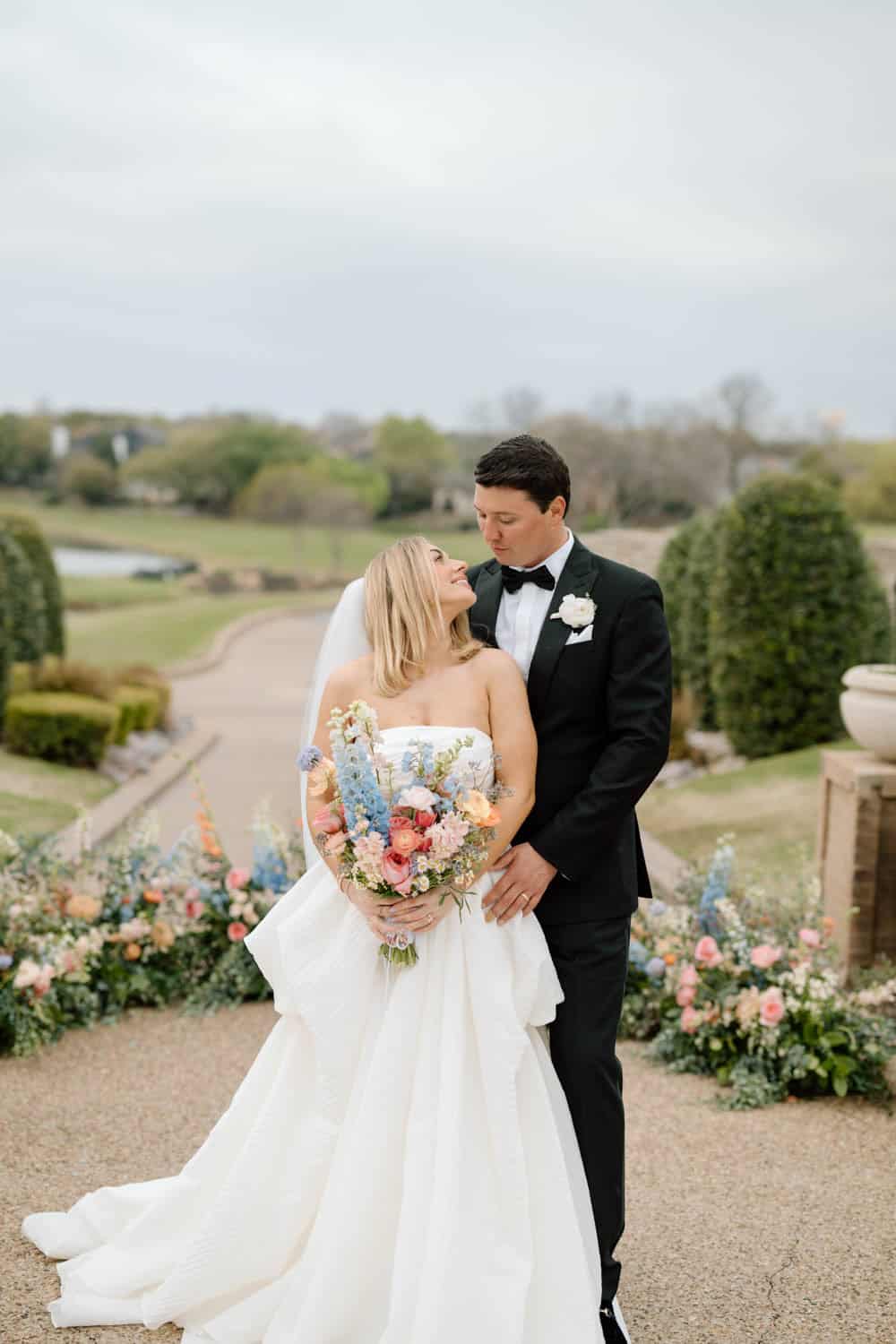 Elegant wedding bouquet with colorful flowers for special occasions.